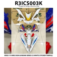 Cover Set Rapido KRISS 110 MR3 DRUM & DISK Gundam Series (3) White Sticker Tampal Accessories Motor 