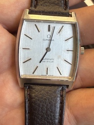 100%正貨 稀有原裝扣 Vintage Omega De Ville 歐米茄 70年代自動機械男錶 淨錶 經典拉絲銀面 酒桶形/方形正裝錶 $3888