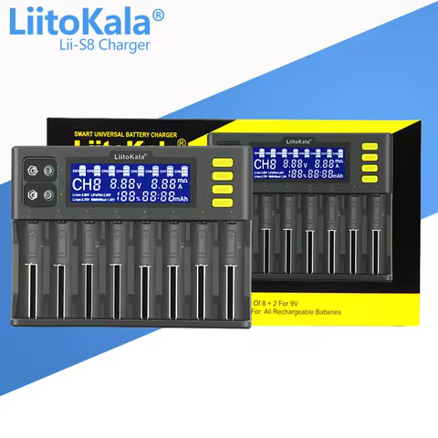 LiitoKala Lii-S8 Lii-PD4 Lii-PD2 Lii-500 Lii-600 battery Charger for 18650 26650 21700 18350 3.7V/3.