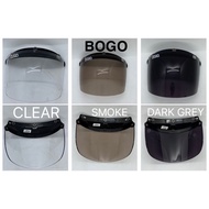 BOGO 3 Dots Visor / Optical Helmet ( Clear / Smoke / Dark Grey )