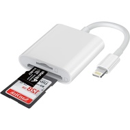 Lightning to SD Card Reader Suitable for iPhone Dual Card Slot Card Reader Support SD/TF Card