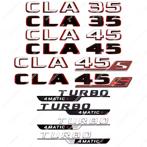 2024 New style Letters Numbers CLA35 CLA45 CLA45s Turbo 4matic+ Emblem for C118 W117 Car Fender Trun