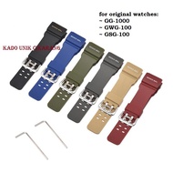 Strap for Original Casio G-Shock GG-1000 GG1000 GG 1000 GWG-100 GSG-100 Watch Plus Screwdriver
