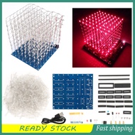 Mingzhe 3D LED Light Squared DIY Kit for Creative Home Decor Colorful 8 X Cube in Red and Blue (Red)