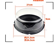 Transparent Plastic Cheese Cake Box round 6 Inch 8 Inch Vacuum Formed Box 10 Pieces Pastry Packaging