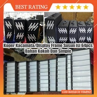Koper Kacamata daya muat 64 Box Frame kacamata Susun Isi 64pcs Bahan Kokoh Simple Display Kacamata S