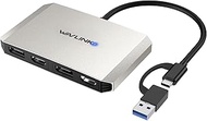 WAVLINK USB 3.0/USB C to DisplayPort and HDMI Adapter, Displaylink Dual 4K@60Hz Monitor Hub for M1/M2 MacBook, Dell HP Surface Lenovo, Compatible with Windows and Mac