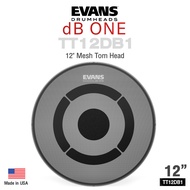 Evans™ dB ONE Mesh Tom Head หนังกลองทอม แบบลดเสียงตี หนังตาข่าย 1 ชั้น เทคโนโลยี Kinetic Transfer Fo