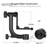 HEEPDD Heavy Duty Metal Panoramic Gimbal Tripod Head with Arca-Swiss Standard Quick Release Plate Al