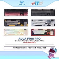 AULA F108 PRO Customized Wireless Mechanical Gaming Keyboard with 108 keys, Tri-Mode, Hot Swappable,