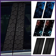 【BET】2x for Honeycomb Car B-Pillar  Decal Diy Car Door Post Sticker[my]