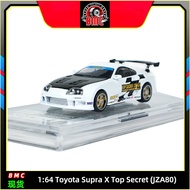 BMC 164 Toyota Supra X เสื้อท่อนบน JZA80 North Exhibition Edition โมเดลรถไดแคสต์ ของเล่นโลหะผสม ของส