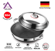 Wajan Wok Pan Stainless 304 316 Anti Gores Anti Lengket