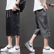 3 color high quality ice silk 7 point pants men comfortable breathable casual pants men seluar 3 suk