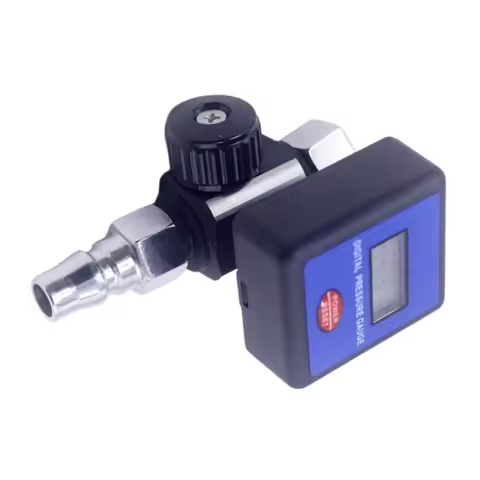 PneumaticAir Regulator Control Valves Digital Pressure Gauge Regulating 1/4in for Spray Guns Air Pre