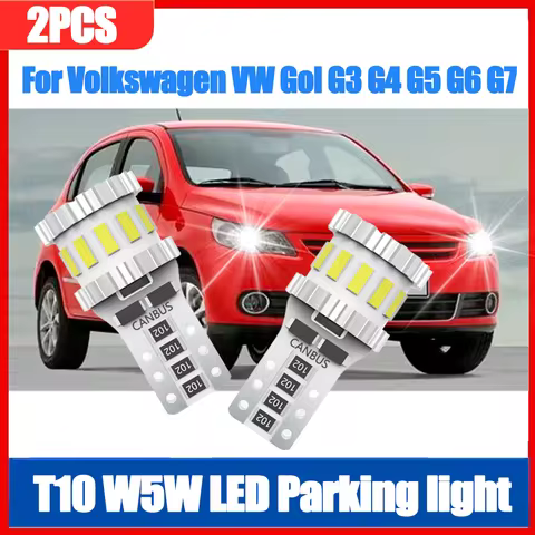 2PCS Plug and Play 6000K White Canbus No error W5W T10 Parking Light Bulbs 6W Small Lights For Volks