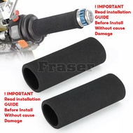 2pc Universal Motorcycle Slip-on Grip Covers Motorbike Anti Vibration Handle Bar Cover Grip Puppies 