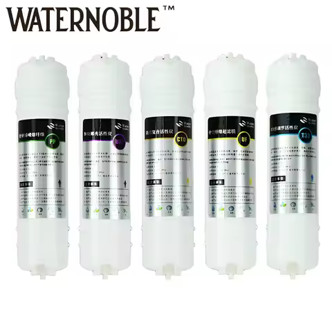 Waternoble 10 Inch 5 Stage Universal Water Filter Replacement PP Cotton UDF CTO UF Water Purifier Ca
