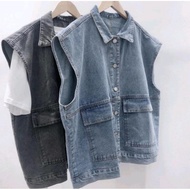 Vintage Denim vest jeans vest y2k women's jeans vest