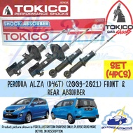 PERODUA ALZA (D46T) (2009-2021) TOKICO TKC SHOCK ABSORBER ( FRONT 2PCS + REAR 2PCS = SET 4PCS )