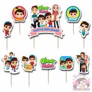 OMAR & HANA motif Birthday Cake Topper