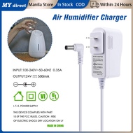 Portable Air Humidifier Power Charger Plug Adapter US 24V 650MA  For Aromatherapy Atomizer Power Adapter Travel Use White