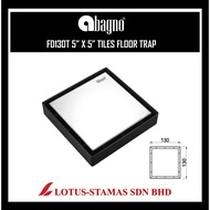 Abagno FD-130T High Quality 304 Stainless Steel + ABS 5" Tiles Floor Trap