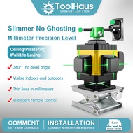 4D 12/16 Line Laser Level Green Making Lazer 360° Adjustable Auto Leveling Measuring Tool Set Line M