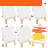 MCT Mini Blank Painting Canvas with Easel Set - Kids Craft Drawing Decoration Board - Table Display 