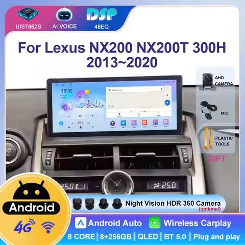8 Core WiFi 4G BT DSP Car Navigation Stereo Screen Multimedia Player Android Autoradio For Lexus NX 