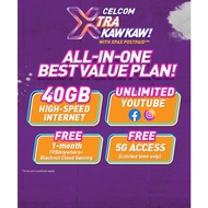 Celcom 4G/5G Post Paid Sim Card Unlimited Youtube Social (Blacklis diterima)