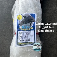 025MM X 63MM (2.1/2" Inci) X 80MD X 91.4Meter Jaring Pukat Ikan / Mata Lintang / Isi Kosong / Warna 