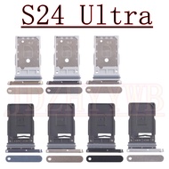 Sim Card Reader Holder Dual Single Chip Tray Holder Slot Adapter For Samsung Galaxy S24 Ultra S928B 