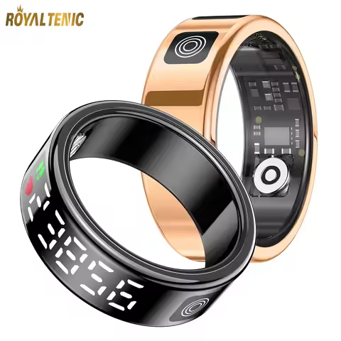 New SR08 Smart Ring LED Display Screen Heart Rate Sleeping Sports Modes Health Monitoring Men Women 