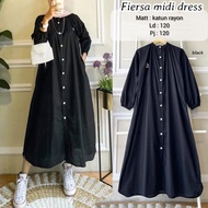 Midi Dress Gamis Midi Dress Muslim Baju Dress Wanita FIERSA DRESS -