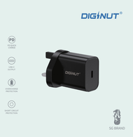 DIGINUT  - 20W PD USB-C Wall Charger/ Power Delivery/ Fast Charging/ Lightning/ Type-C