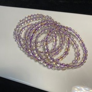 新品💥玻利維亞 透體 天然紫黃晶 單圈小咪珠手串