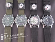 Watch sport men s watch classic vintage canvas watch Camo army wild male students watch compass deco