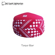 Peci Batik Jogokariyan Tanpa Ekor Motif Poleng