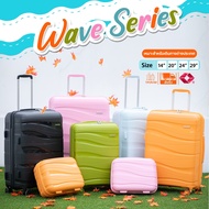 [รับประกัน3ปี ] Tpartner กระเป๋าเดินทางแบบซิป Wave Series วัสดุ PP100% Ultra-lightweight น้ำหนักเบา