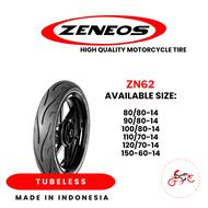 ZENEOS ZN62 MOTORCYCLE TIRE TUBELESS BY 14 MADE IN INDONESIA