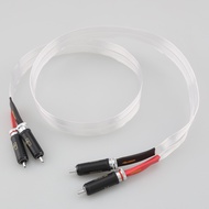 [KFJND] สายลำโพงเสียง Nordost Audiophile Hifi 7N สายสัญญาณสายออดิโอชุบเงิน OCC 2RCA เป็นรุ่น2RCA สาย