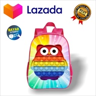 tas pop IT anak perempuan  Dompet Koin Mainan Dorong Gelembung Mainan  Anak-anak Pop Tas Messenger D