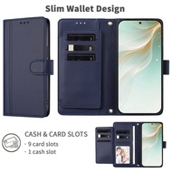 PU Leather flip for Xiaomi POCO C85 C75 C71 C65 nine Card slot walle solid color style Phone case