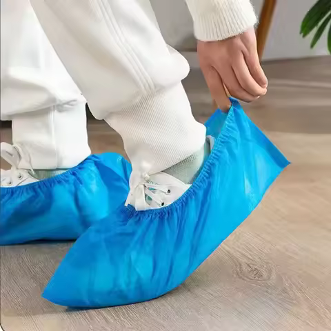 50pcs Disposable Shoe Cover Dustproof Non-slip Dhoe Cover Students Adult Non-woven Household Supplie