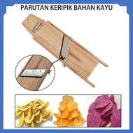 Parutan Keripik Kentang Singkong Ubi Sukun Bahan Kayu / Alat Pemotong Pasah Serbaguna Kripik Pisang