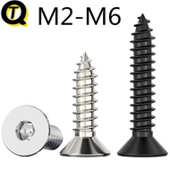 304 Stainless Steel Hexagon Socket Self-Tapping Screw M2-M6 Daquan Countersunk Self-Tapping Wood Scr