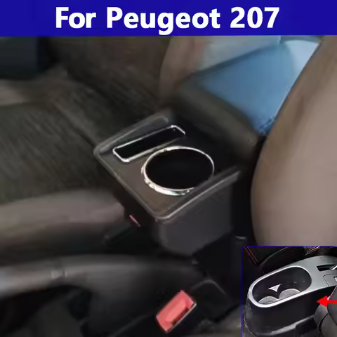 For Peugeot 207 Armrest for Peugeot 207CC Interior Center Armrest Storage Box Without USB Car Access