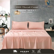 Premium 1800TC Bedsheet Set + Pillow & Cushion Options | Queen & King Size | Soft Jersey Cotton