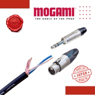MOGAMI 2549 FLEXIBLE 22AWG OF MIC CABLE 6MM WITH NEUTRIK XLR FEMALE TO 6.3MM STEREO JACK